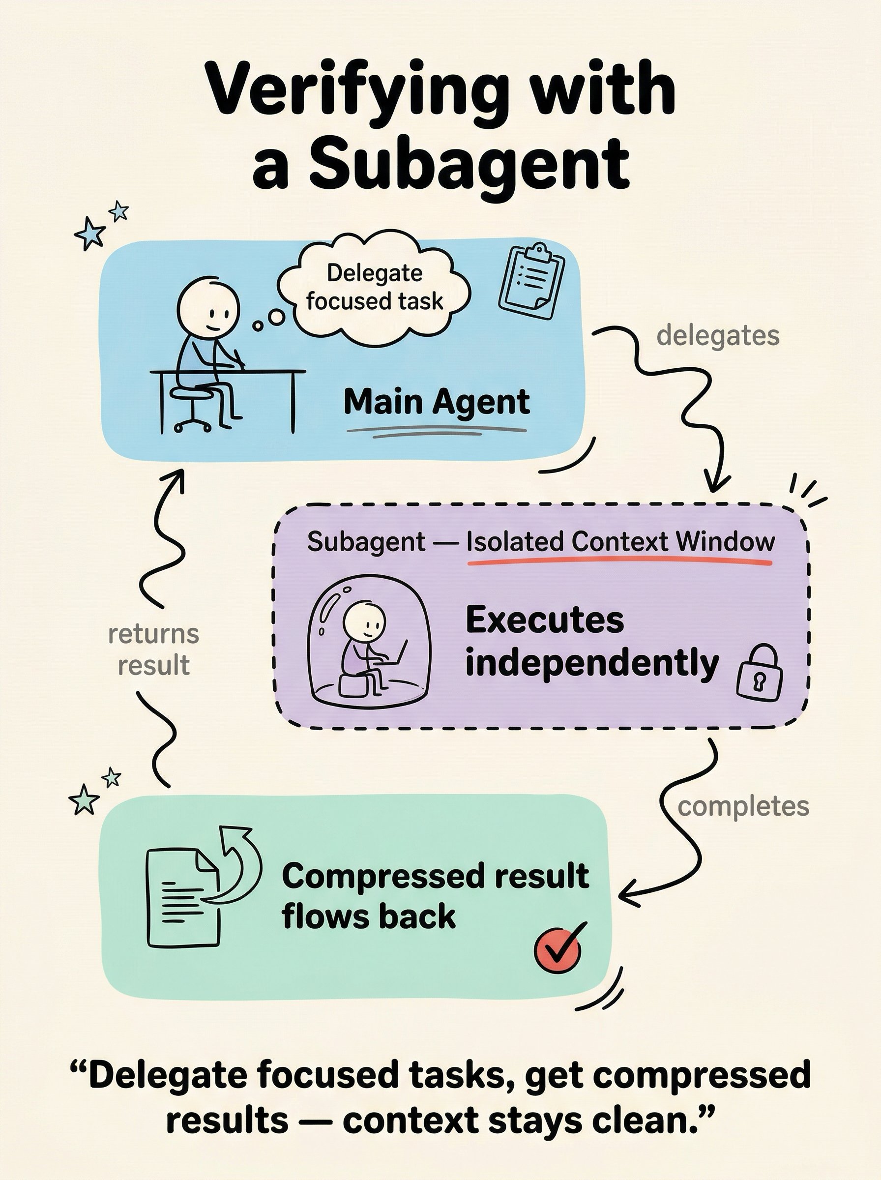 Scene illustration — verifying with a subagent